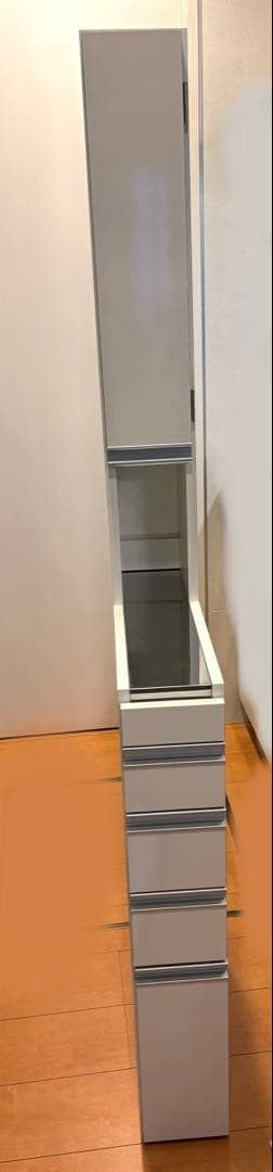 ディノス　幅15cm ホワイト キッチン収納 隙間収納　スキマ