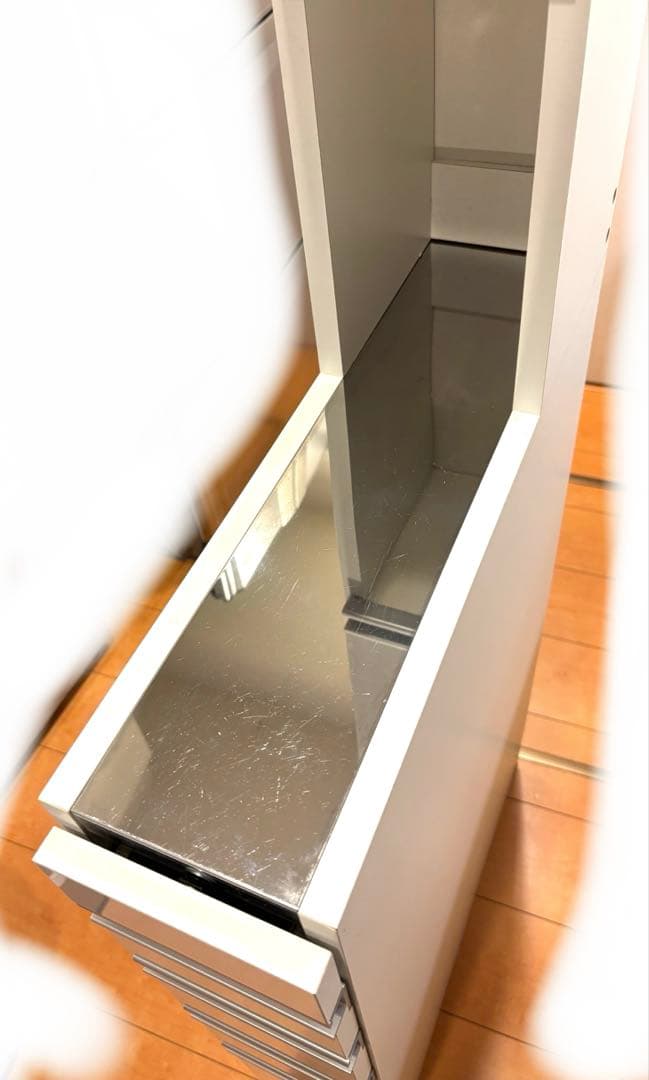 ディノス　幅15cm ホワイト キッチン収納 隙間収納　スキマ