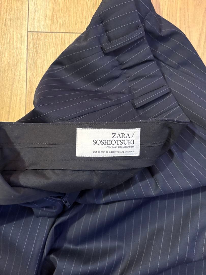 SOSHIOTSUKI ×ZARA ピンストライプ柄スーツパンツ　EU38