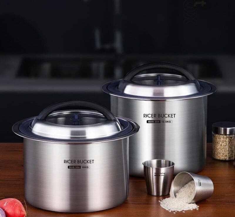 米びつ 真空 米櫃 密閉米びつ 保存容器 負圧シール ステンレス製 防湿 防虫