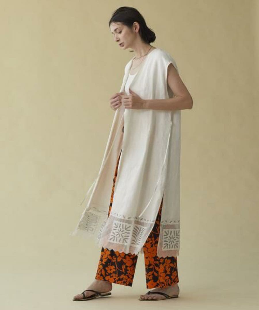 定価6万 タグ付✨️HOUSE OF LOTUS アップリケロングジレ