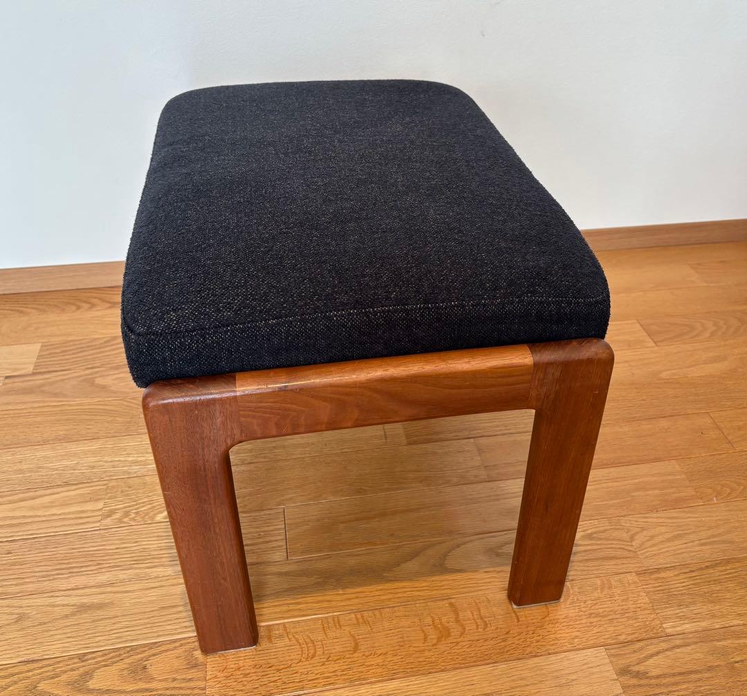 ナガノインテリア スツールLC007 ウォールナット無垢オットマン