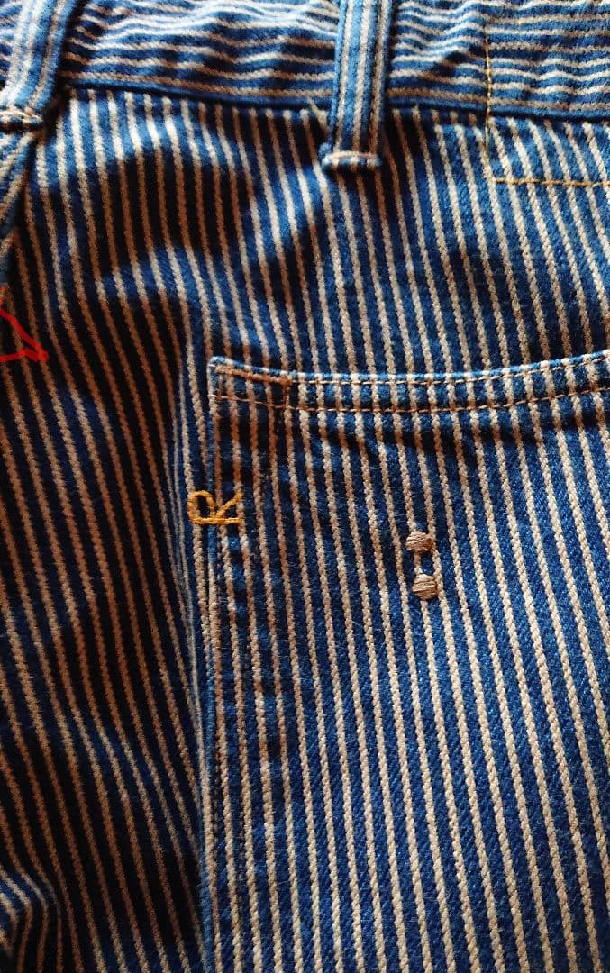 45R☆藍染め＊モンブラウンヒッコリー908山ペインターパンツ30インチ/深藍♪