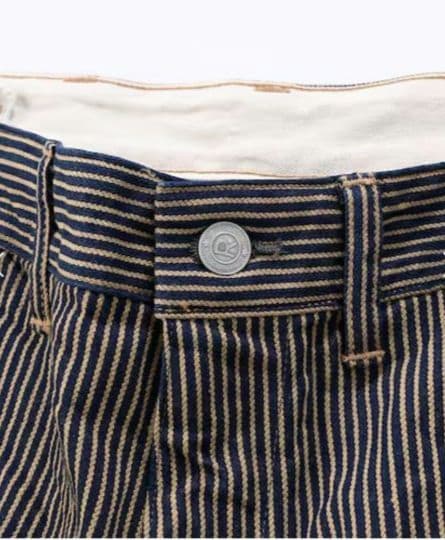 45R☆藍染め＊モンブラウンヒッコリー908山ペインターパンツ30インチ/深藍♪