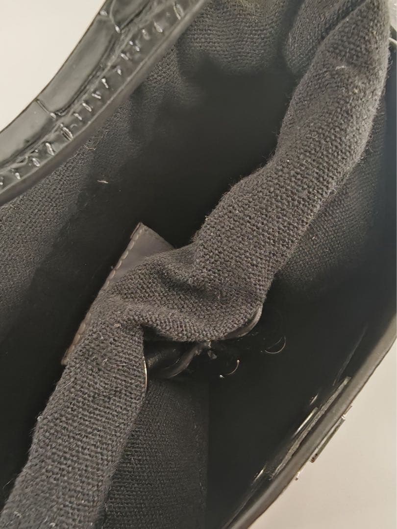 Vivienne Westwood クロコ型押しミニバケットバッグ ブラック美品