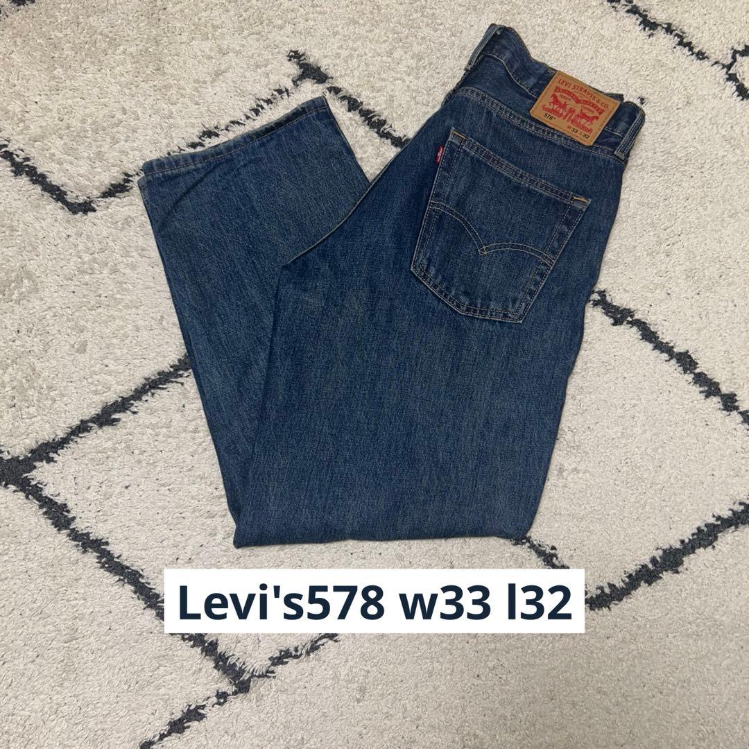 Levi'sリーバイス578 W33 L32 ダークブルー