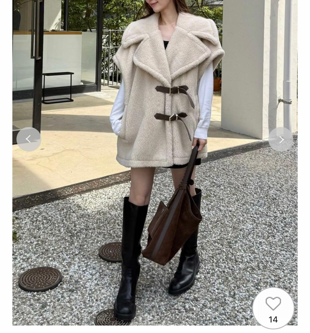 FRAY I.D ECOPELポンチョ アイボリー サイズ1