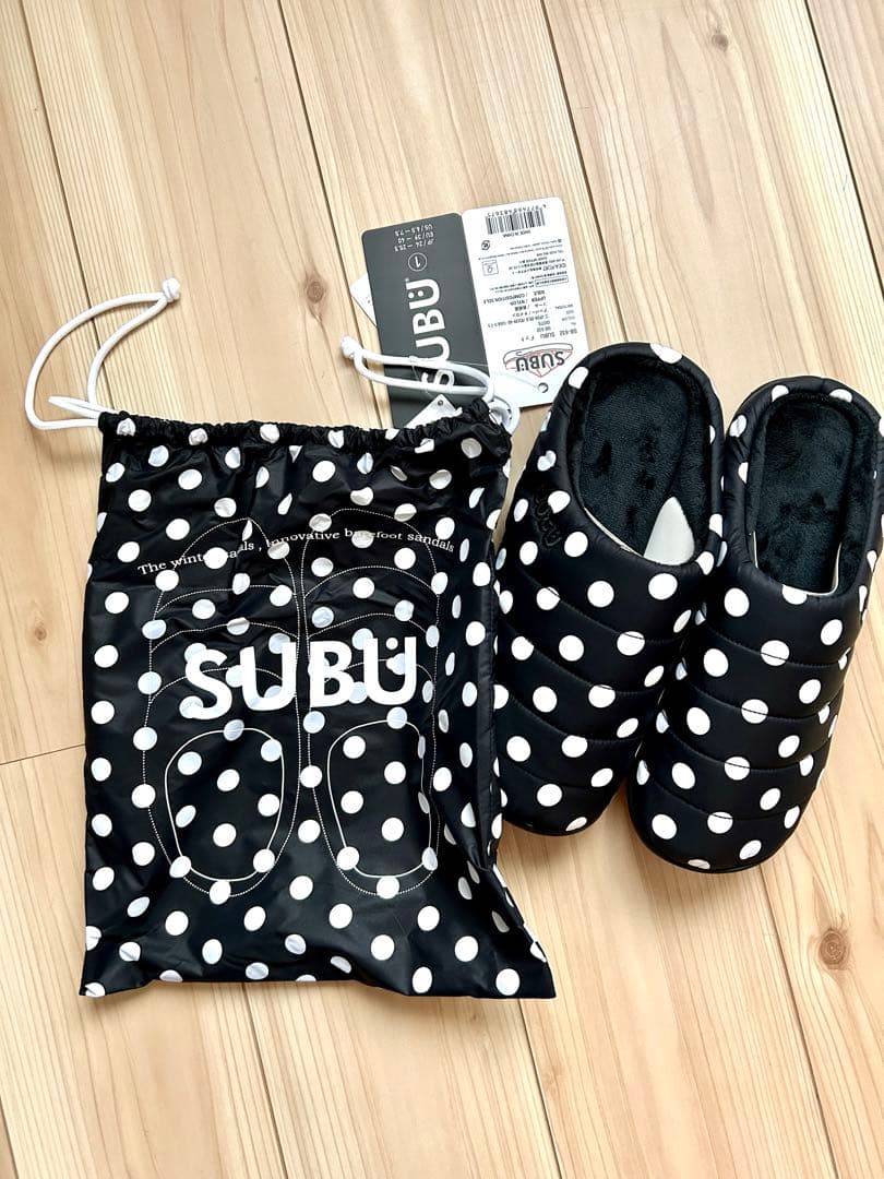 SUBU ドット柄スリッパ 24〜25.5 新品