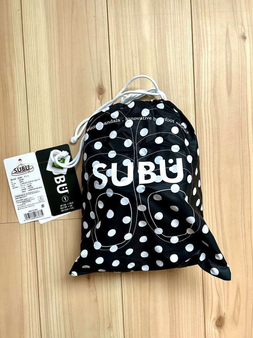 SUBU ドット柄スリッパ 24〜25.5 新品