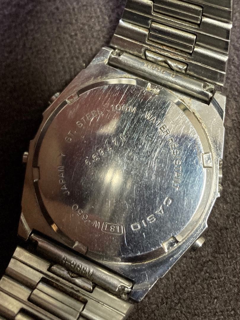 CASIO W-650 カジキ 防水100M 日本製 1980年代