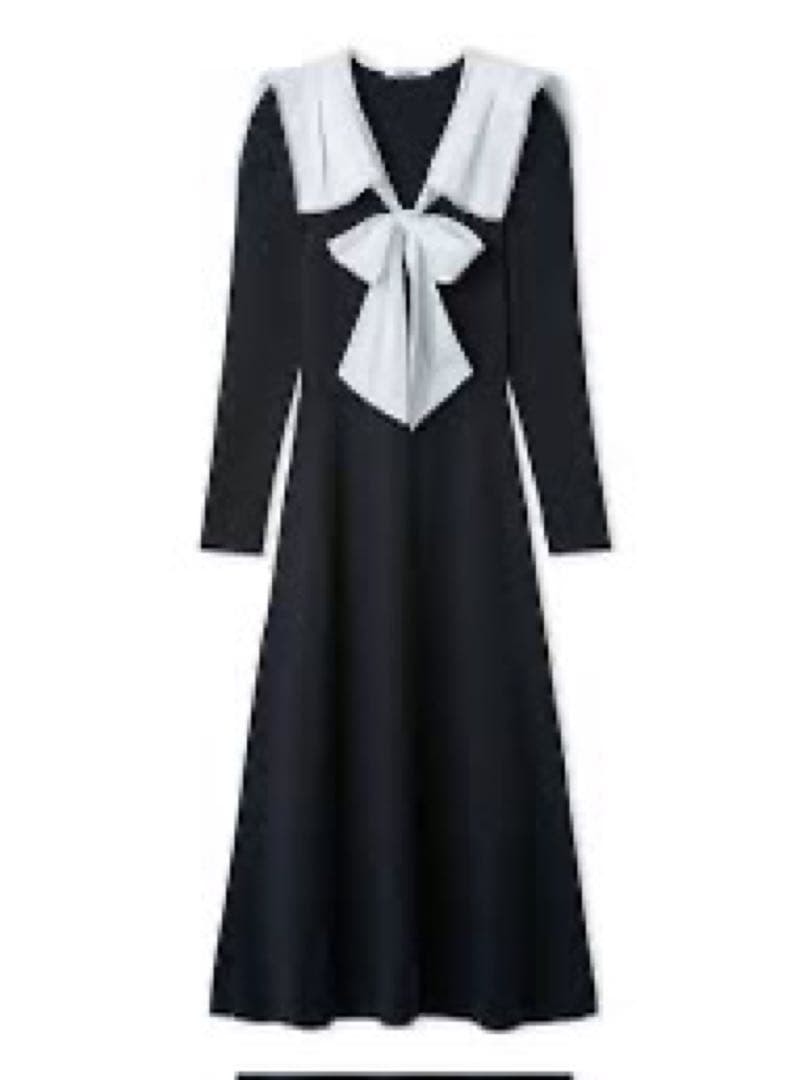 mipo　　セーラーカラーニットワンピース