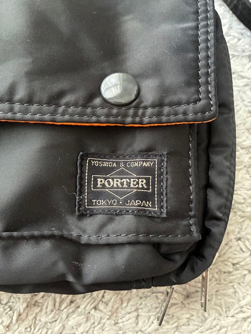 PORTER ブラック ショルダーバッグ サコッシュ