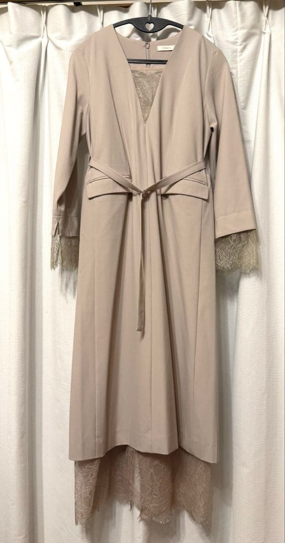 【新品】STRATA レースドッキングキャミセットワンピース　ライトベージュ