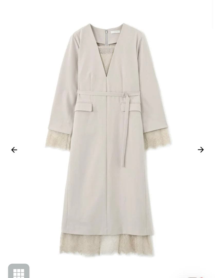 【新品】STRATA レースドッキングキャミセットワンピース　ライトベージュ