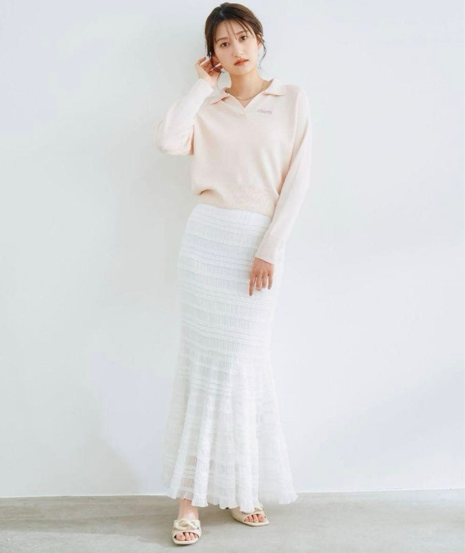 新品未使用　ココディール　Wカラースキッパーニットプルオーバー　25ss