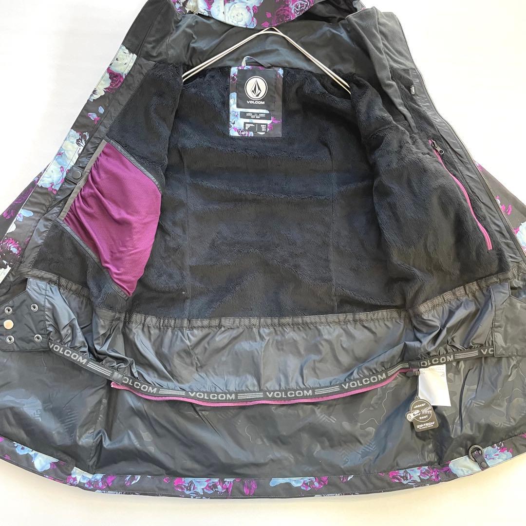 4440【新品タグ付き】ボルコム スノボウェア ジャケット 花柄 レディース 黒