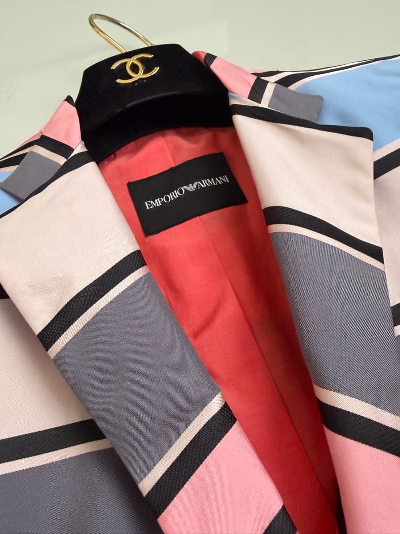 未使用 定価8.8万 エンポリオアルマーニ ♡ マルチボーダージャケット