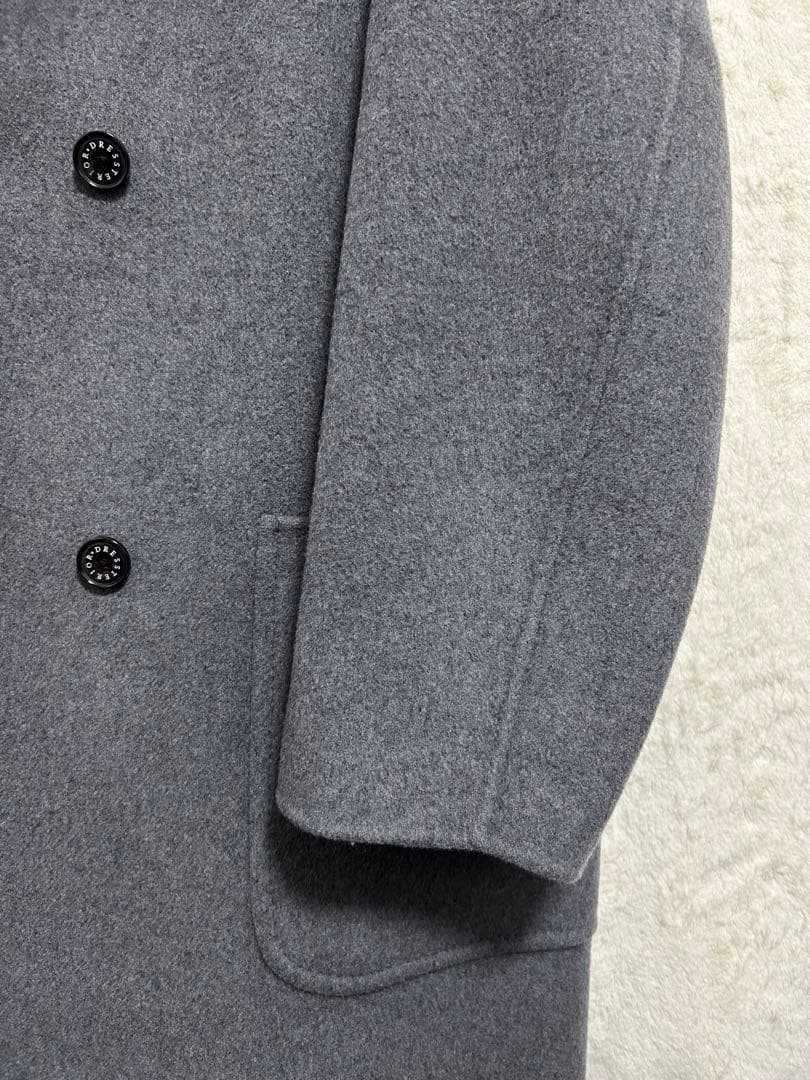 【美品】ドレステリア オーバーサイズ メンズ ダブル ロングコート L グレー