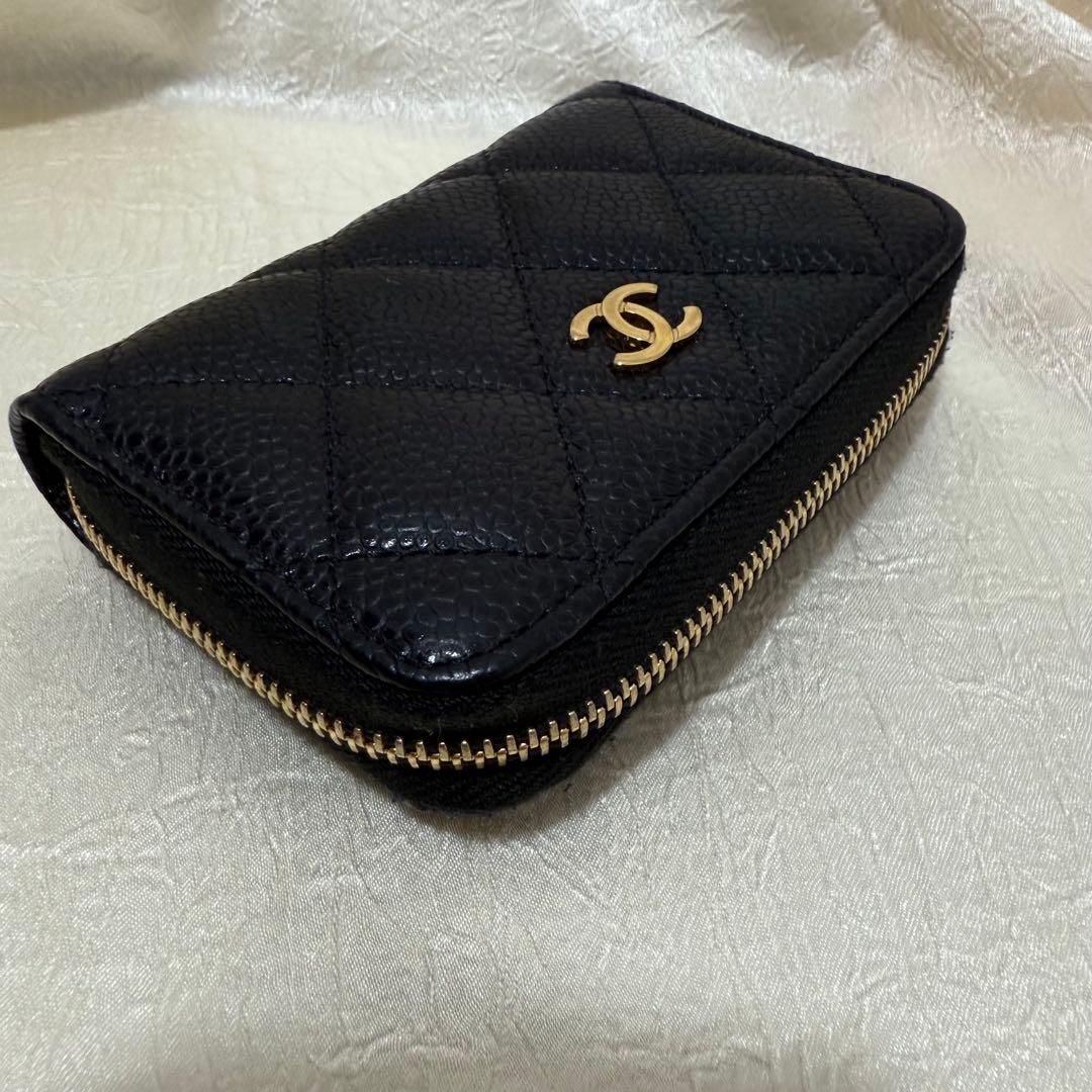 CHANEL シャネル カードケース 小銭入れ キャビアスキン ケース