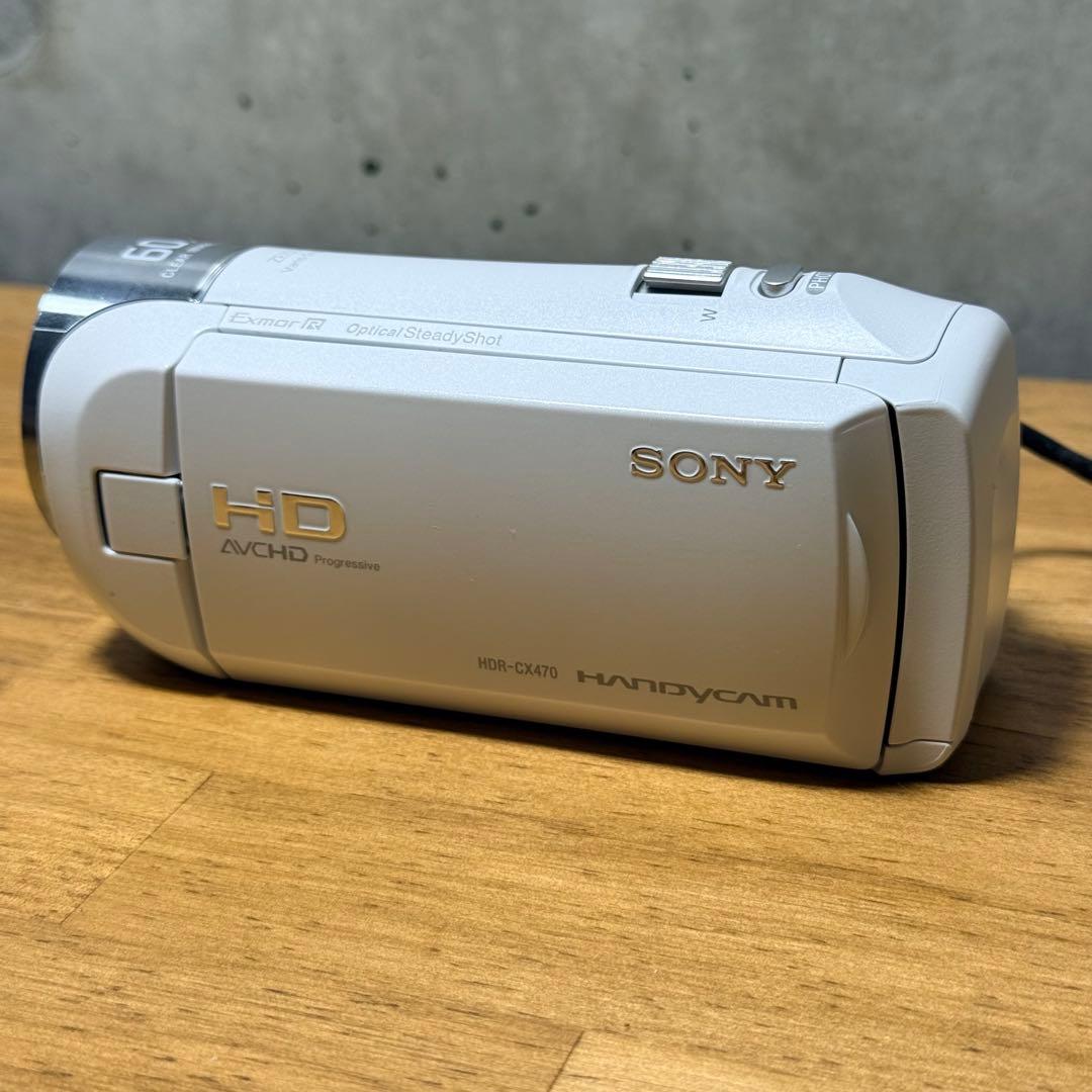 ◼︎SONY HDR CX-470◼︎コンパクト ビデオカメラレコーダー　白