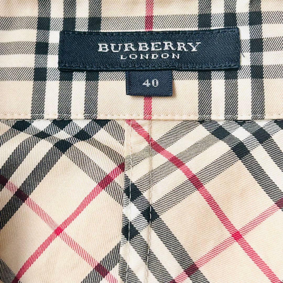 ✳︎バーバリー✳︎ ノバチェック シャツ ロゴ刺繍 40
