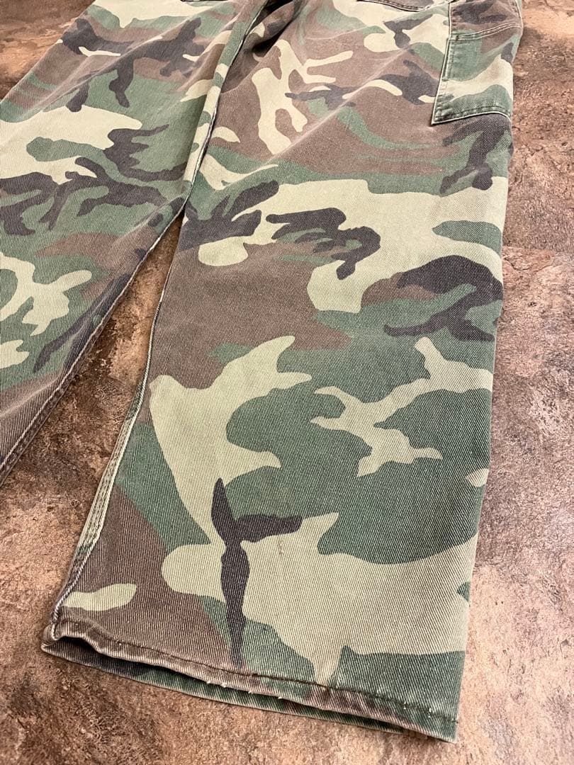 80s LIBERTY ヴィンテージ カモフラ オーバーオール W40程 迷彩