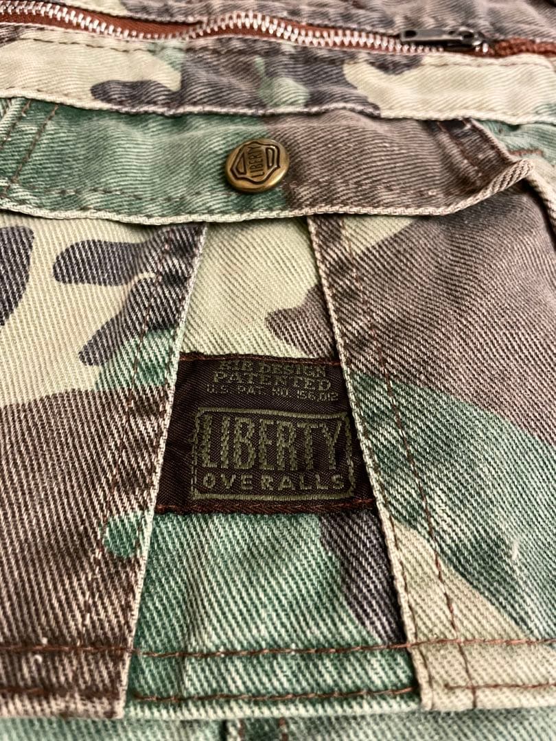 80s LIBERTY ヴィンテージ カモフラ オーバーオール W40程 迷彩