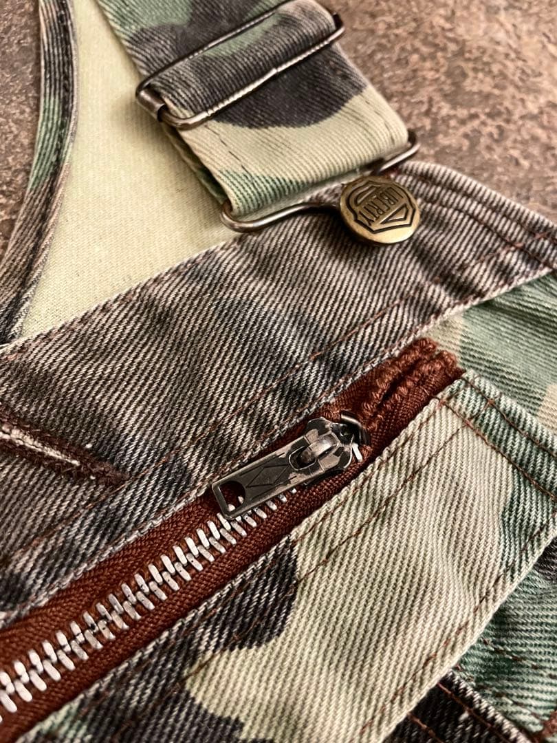 80s LIBERTY ヴィンテージ カモフラ オーバーオール W40程 迷彩