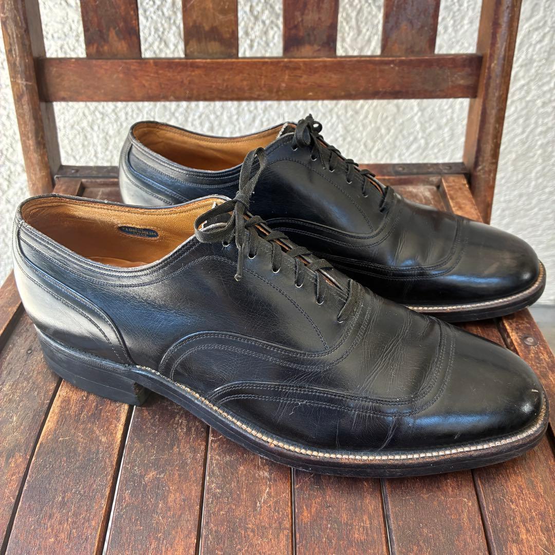 レア！50s〜60s Florsheim黒フローシャム革靴25cmレザーUSA