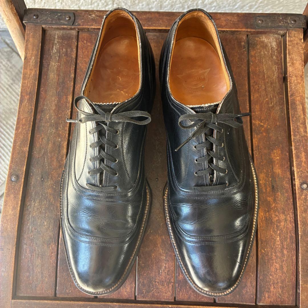 レア！50s〜60s Florsheim黒フローシャム革靴25cmレザーUSA