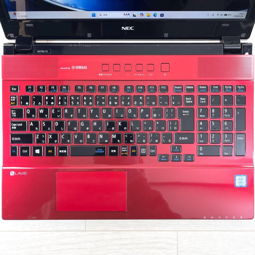 NEC i7 SSD512＋HDD1T メモリ16 タッチパネル ノートパソコン