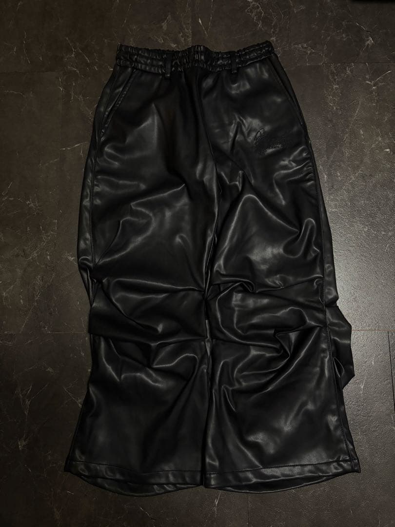 【即日発送】 amnjx blackrose トラックパンツ レザー 平本蓮