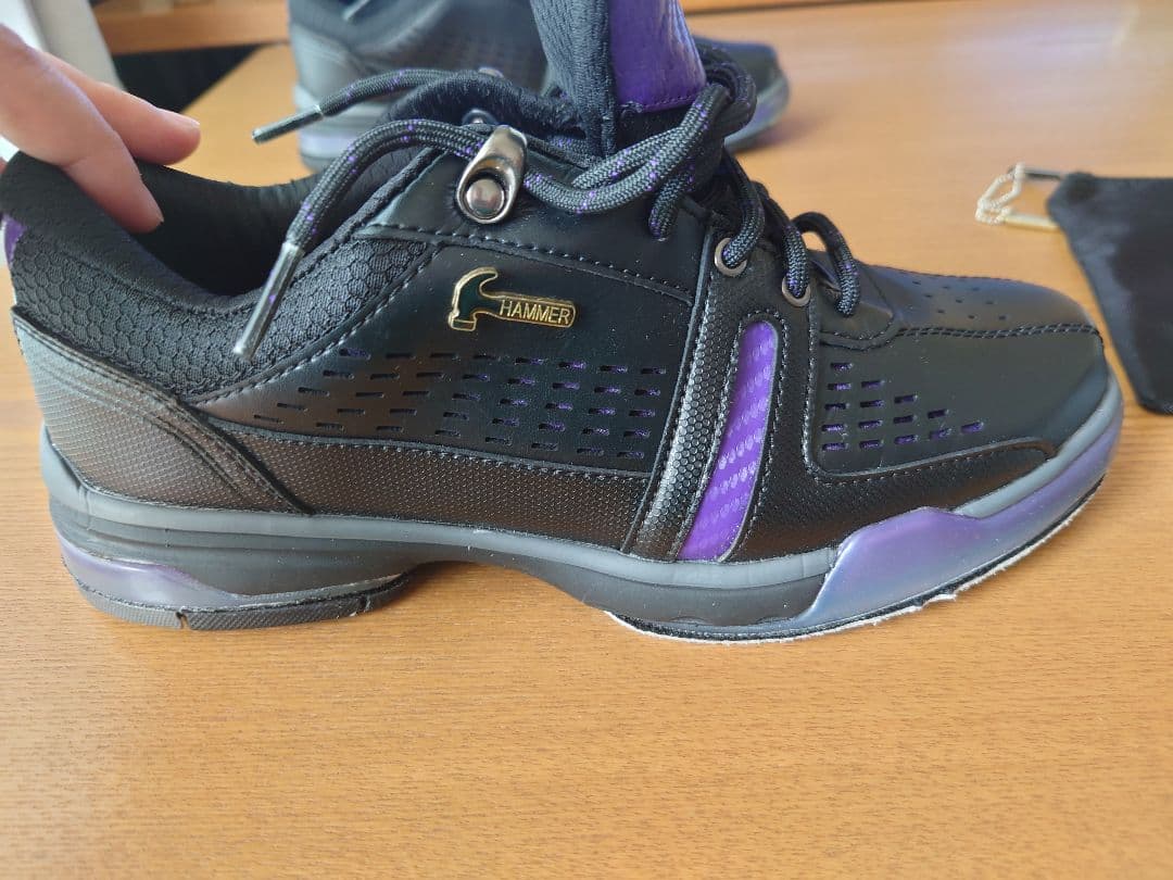 HAMMER ボウリングシューズ ブラック/パープル 24cm レディース