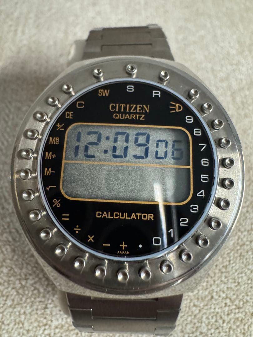 70sデッドストック未使用CITIZEN CALCULATOR デジタル腕時計