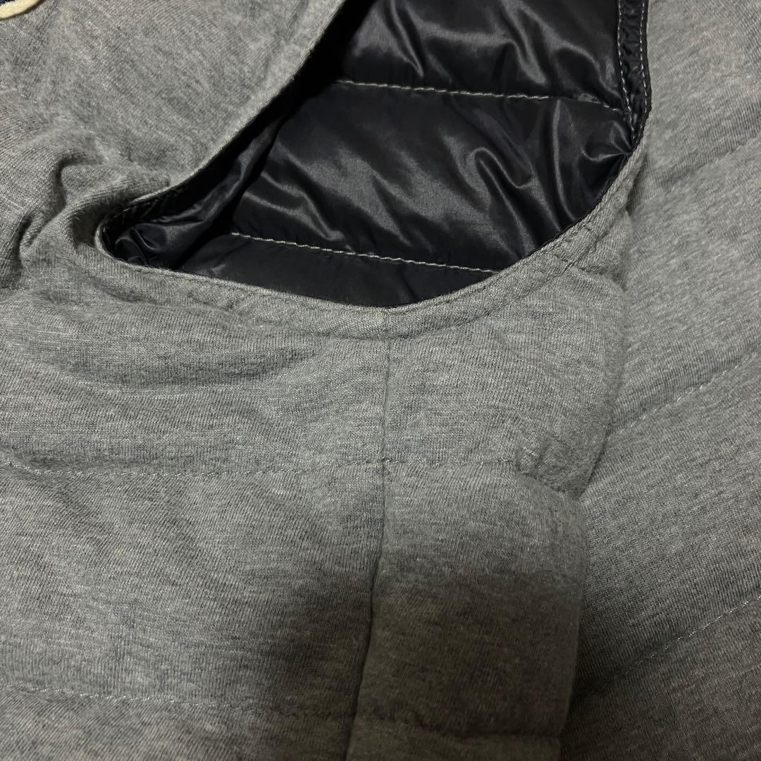 MONCLER　ダウンベスト　グレー　ロゴパッチ　　クリーニング済
