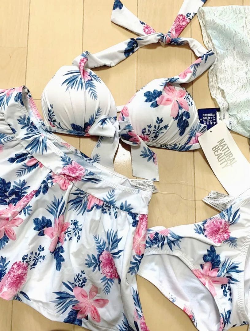 新品タグ付き ナチュラルビューティー 水着 4点セット レディース 水着