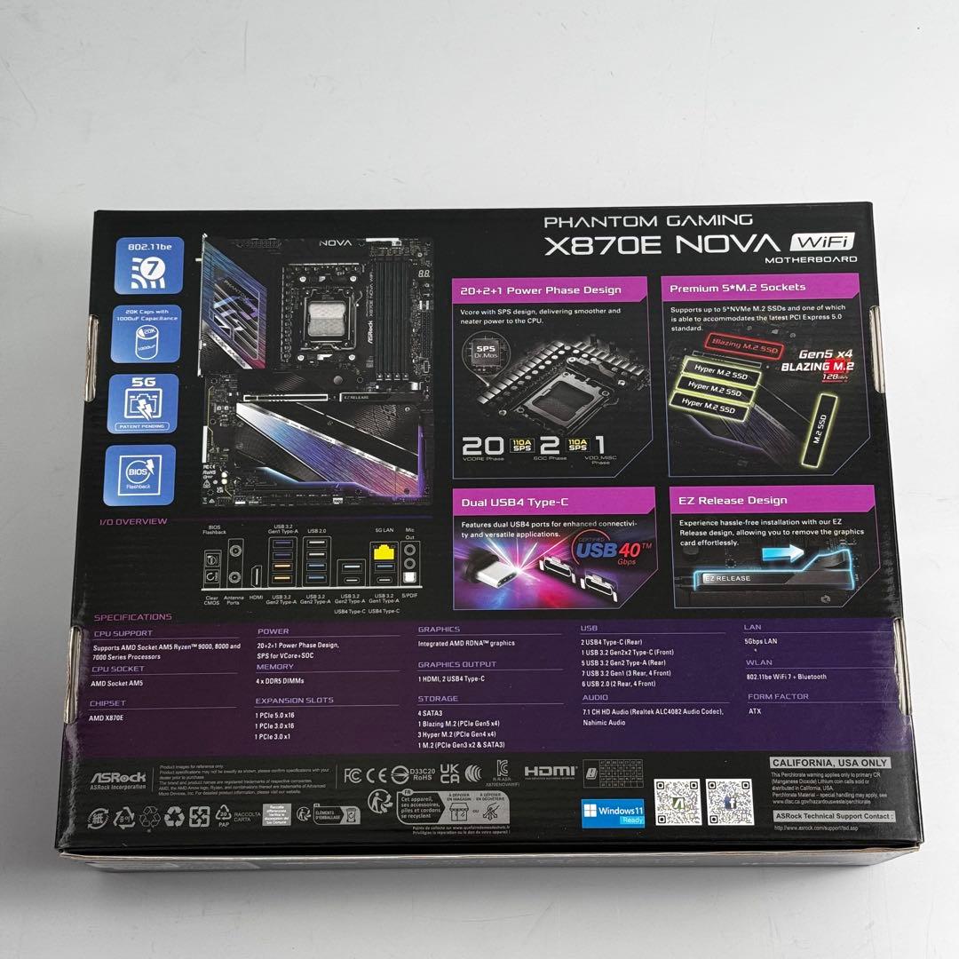 新品セット / 9800X3D / X870E NOVA