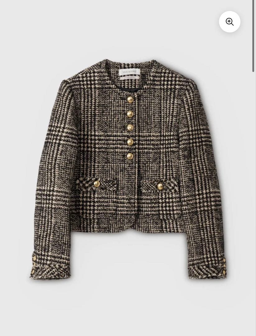 eimy istoire ツイードノーカラージャケット