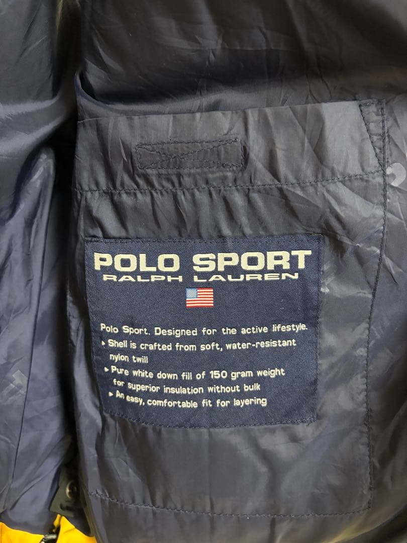 POLO SPORT ダウンベスト XXL イエロー