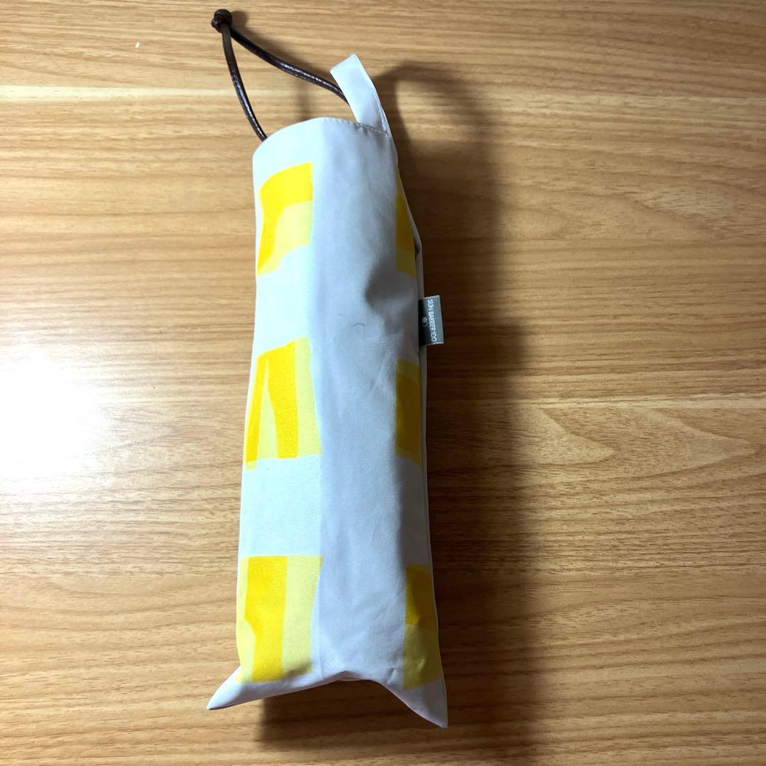 【美品】サンバリア 折りたたみ日傘 ３段折/キューブ/イエロー