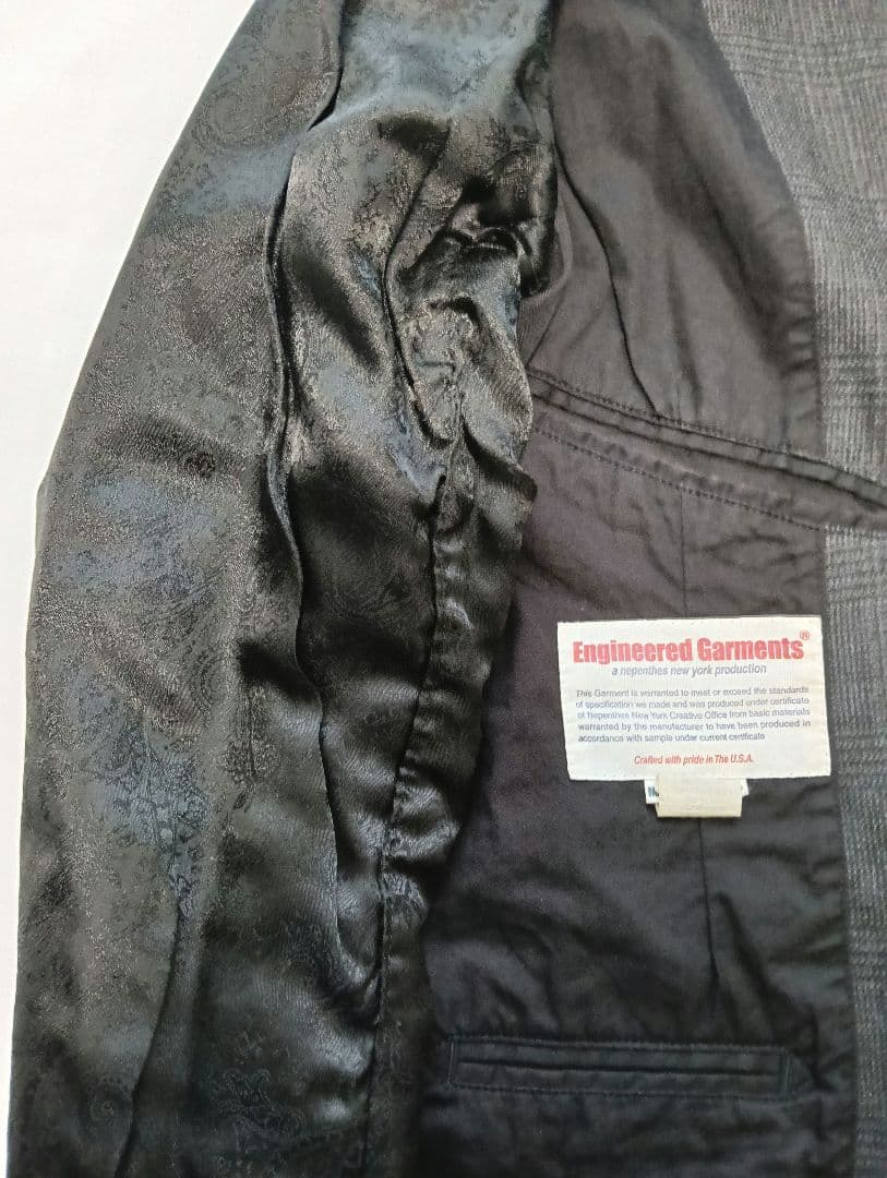 Engineered garments アンドーバーJK グレンチェック S