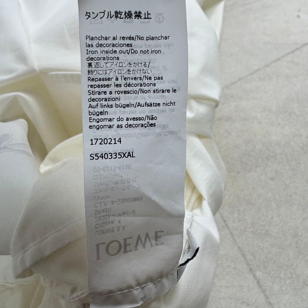 現行タグ✨ロエベ アシンメトリー 変形バンドカラーシャツワンピース 34