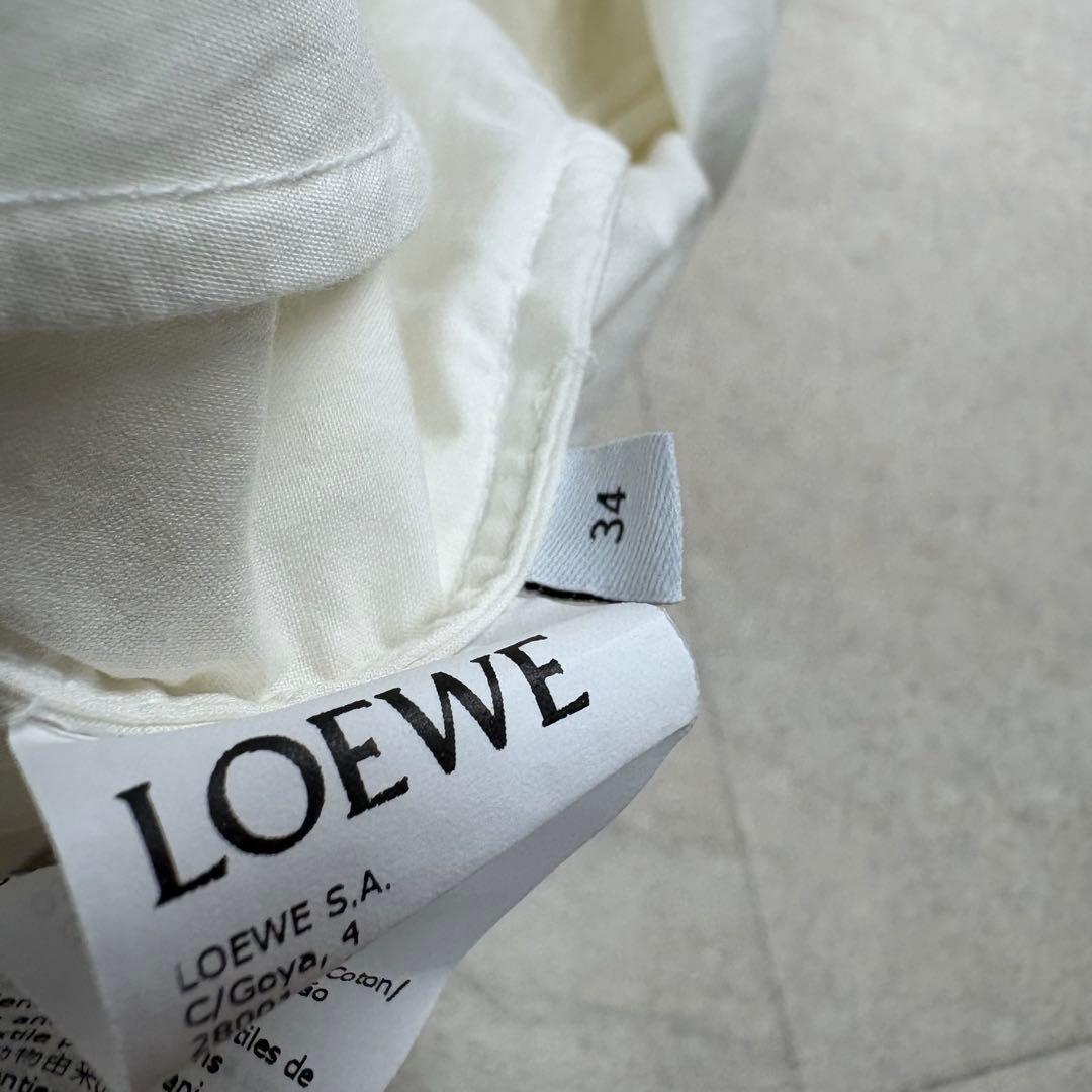 現行タグ✨ロエベ アシンメトリー 変形バンドカラーシャツワンピース 34