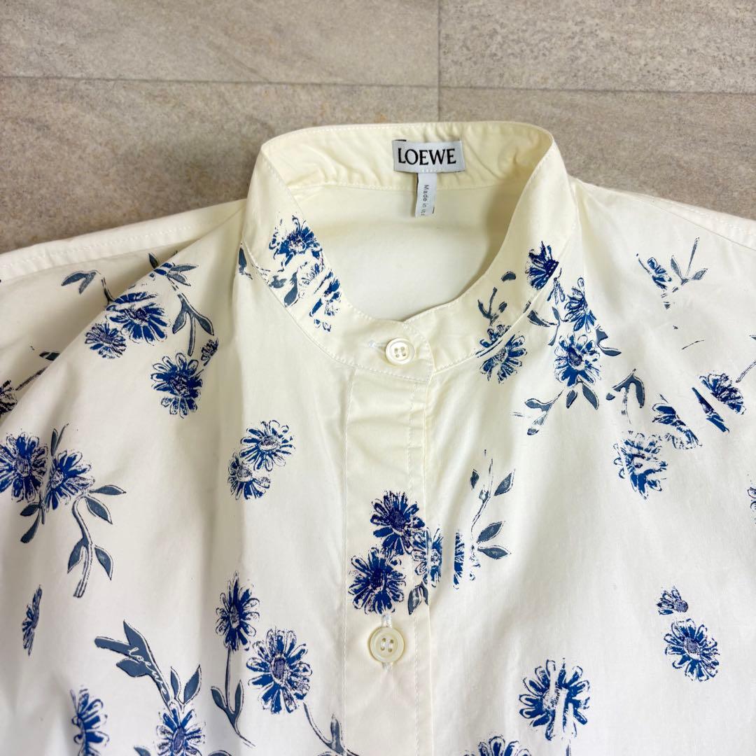 現行タグ✨ロエベ アシンメトリー 変形バンドカラーシャツワンピース 34