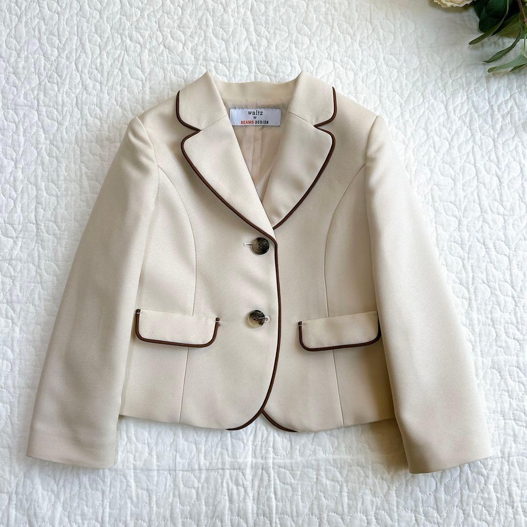 ビームスデザイン 120 フォーマル 入学式 卒園式 ベージュ系 チェック 女子