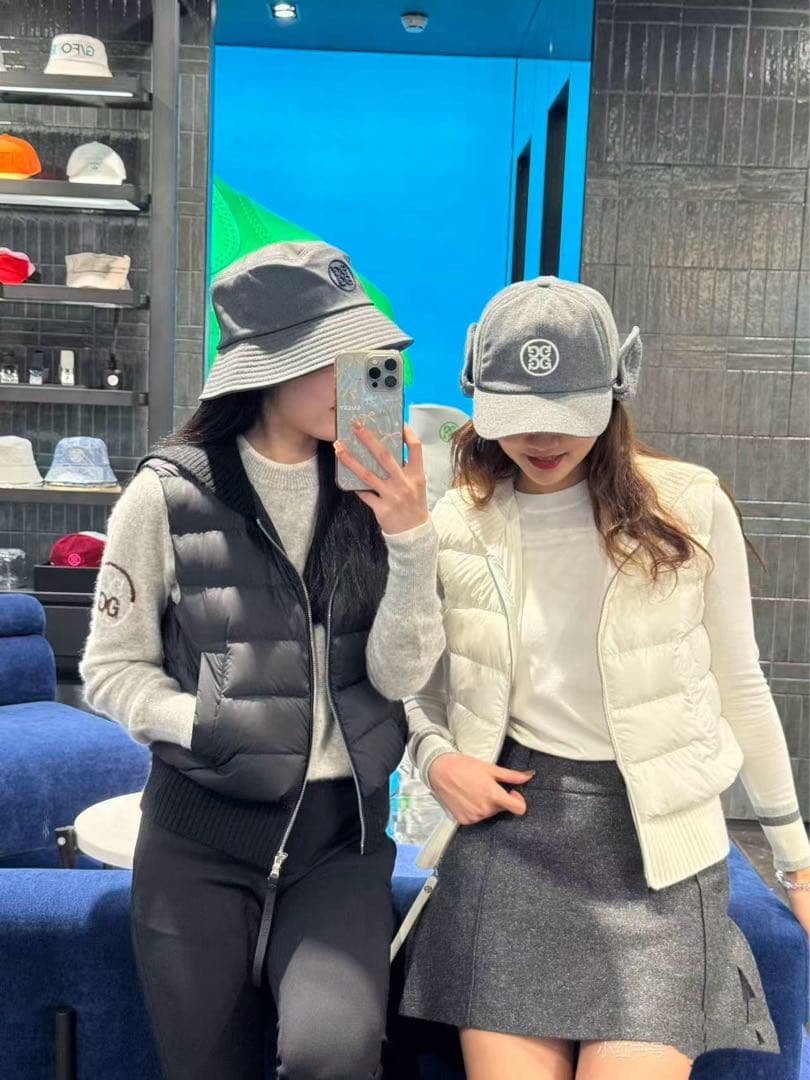 【白S】G/FORE ジーフォア ゴルフ レディース ダウンベスト