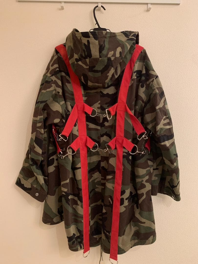 【美品】CELINE セリーヌ 2W860494M ハーネス付き 迷彩 コート