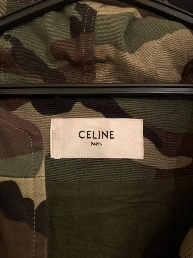 【美品】CELINE セリーヌ 2W860494M ハーネス付き 迷彩 コート