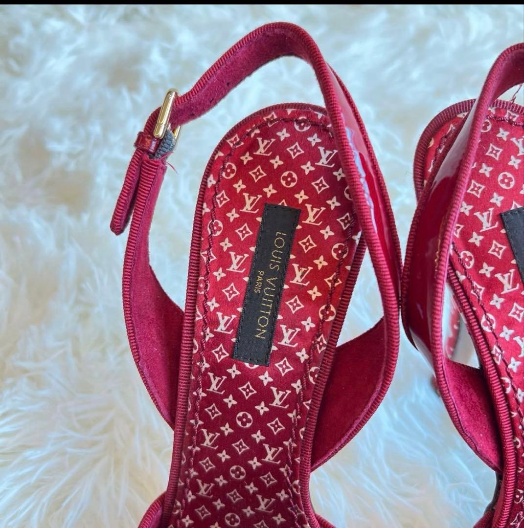 ルイヴィトン サンダル　38 新品未使用　レッド　赤　半額以下