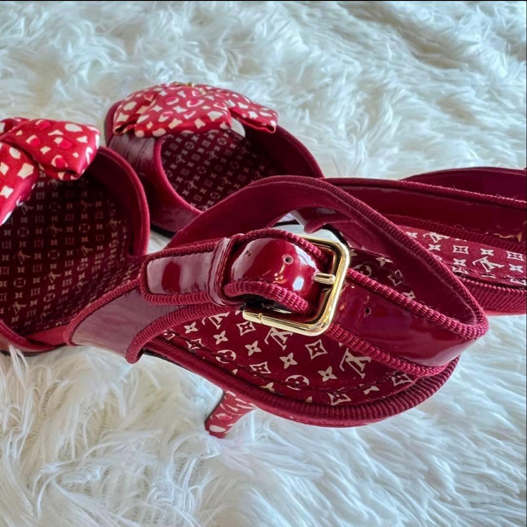 ルイヴィトン サンダル　38 新品未使用　レッド　赤　半額以下